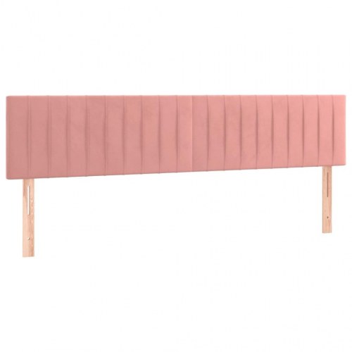 Kontinentalseng med madras 120x190 cm - velour, lyserød