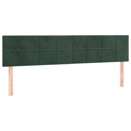 Sengeramme med gavl 120x190 cm i fløjl - mørkegrøn
