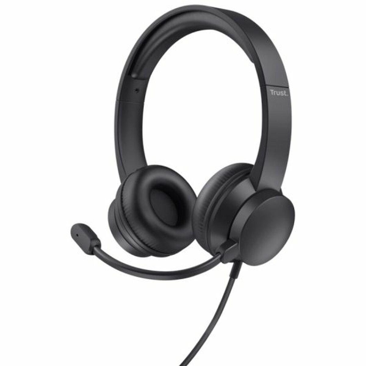 Hovedtelefoner Med Mikrofon Trust 25088 Sort