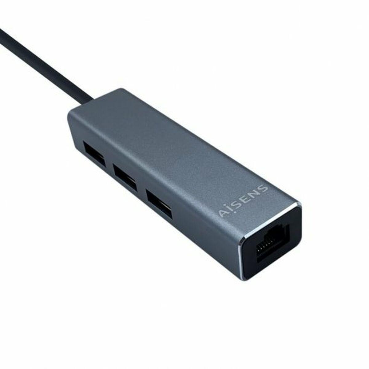 Usb Hub Aisens A106 0401 Grå Enheder