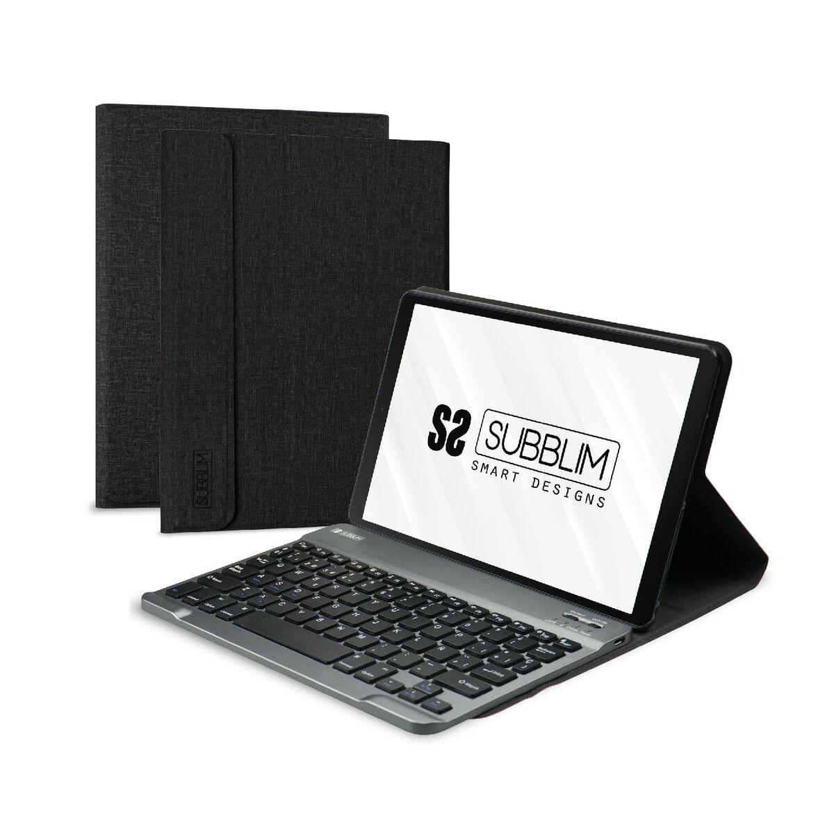 Case til tablet og tastatur Subblim SUBKT3-BTS055 Sort Spansk qwerty 10,5"