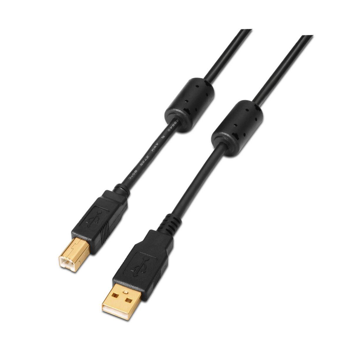 Usb 2.0 A Til Usb B Kabel Aisens A101 0010 Sort 3 M