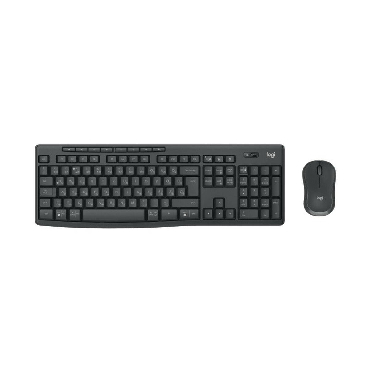 Tastatur Og Mus Logitech Mk370 Grafit Qwerty Portugisisk