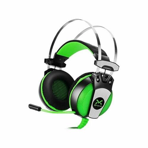 Gaming headset med mikrofon Droxio HADLOK USB Sort Sort/Grøn