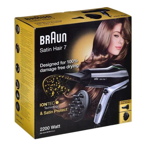 Hårtørrer Braun HD730 Sort Sort/Sølvfarvet 2200 W