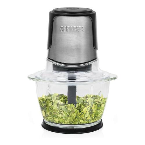 Kødhakker Princess 221051 Picadora Sort Glas Rustfrit stål 300 W 1 L