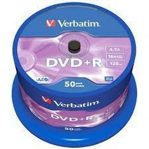 DVD+R Verbatim 4,7 GB 16x - spindle med 50 stk.