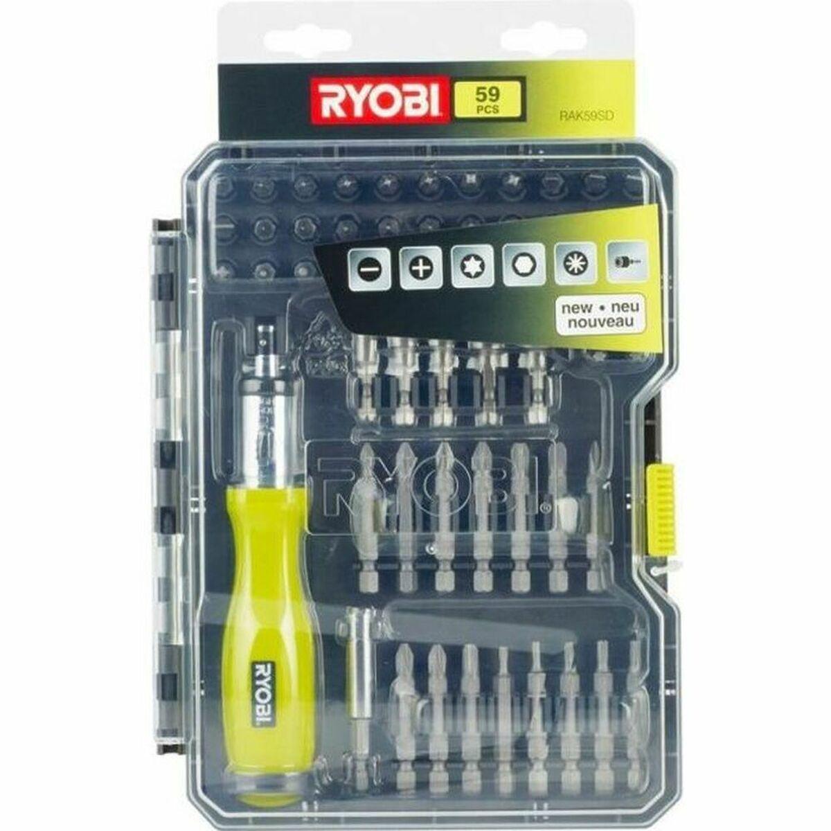 Bitsæt Med Skruetrækker Ryobi Rak59sd