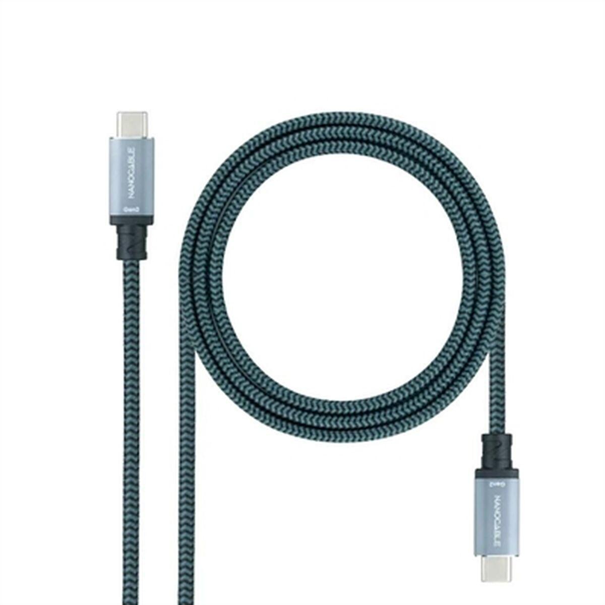 Usb C 3.1 Kabel Nanocable 10.01.4102 Comb 2 M Sort/grå 1 Enheder