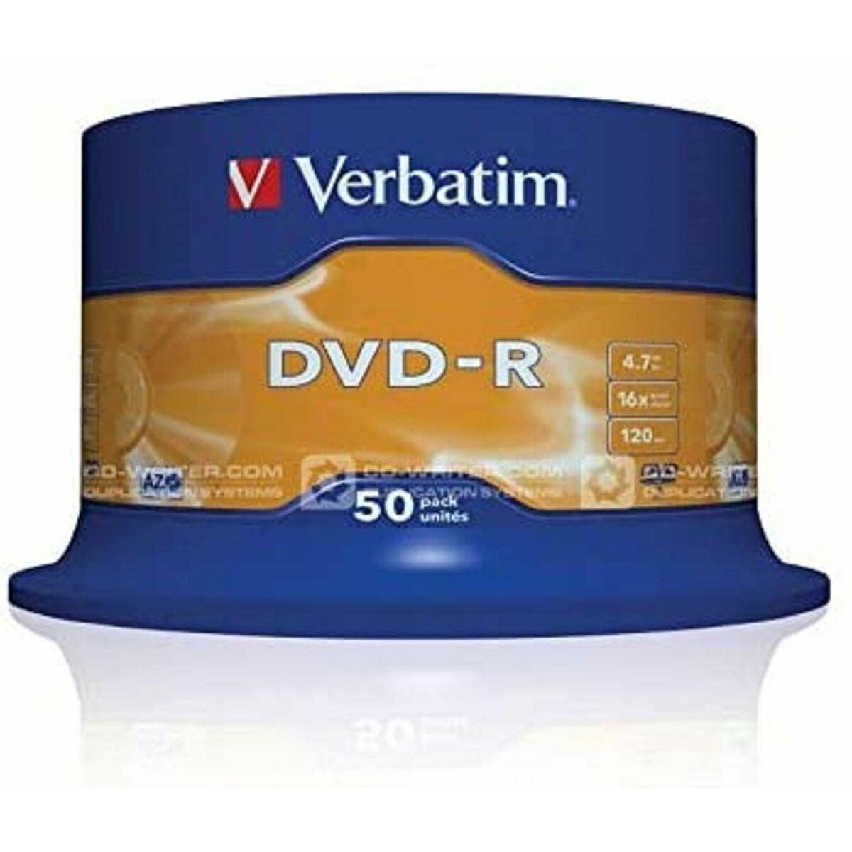 Dvd R Verbatim Dvd R Matt Silver 16x Sølvfarvet 50 Enheder