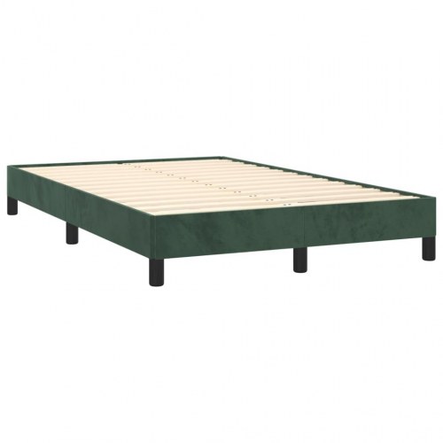 Kontinentalseng med madras 120×190 cm - velour, mørkegrøn