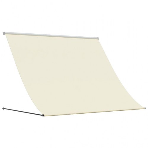 Markise 200×150 cm - sammenrullelig i stof og stål, cremefarvet