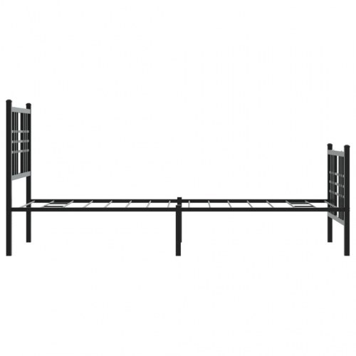 Sengeramme med sengegavl og fodgærde 75 x 190 cm - sort