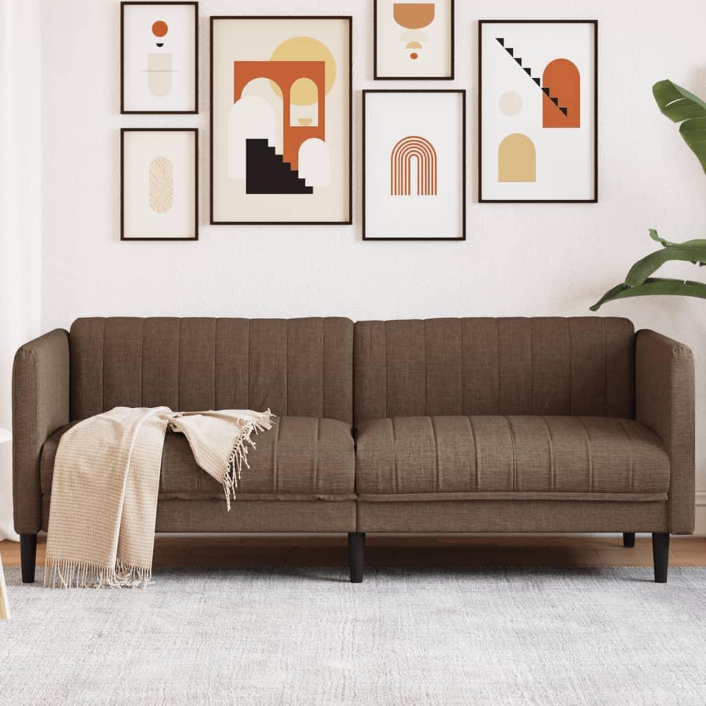 3-personers sofa imiteret ruskind brun