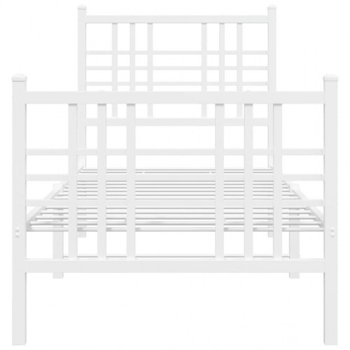 Sengeramme med sengegavl og fodgærde 80 x 200 cm - hvid