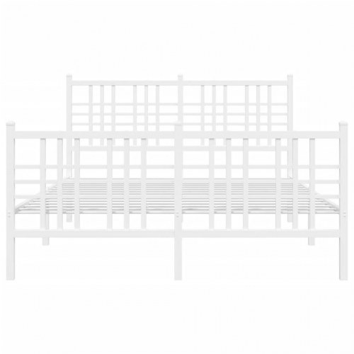 Sengeramme med gavl og fodgærde 120 x 200 cm - hvid