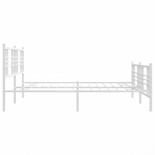 Sengeramme med sengegavl og fodgærde 183 x 213 cm - hvid