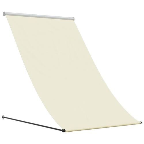Markise 150x150 cm sammenrullelig stof og stål cremefarvet