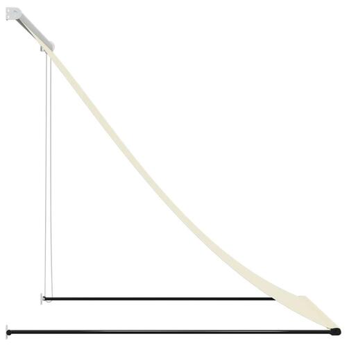 Markise 150x150 cm sammenrullelig stof og stål cremefarvet