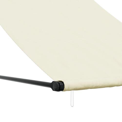 Markise 150x150 cm sammenrullelig stof og stål cremefarvet