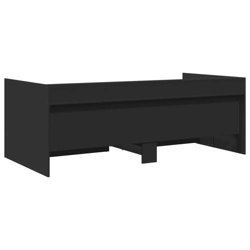 Daybed med skuffer 90x200 cm konstrueret træ sort