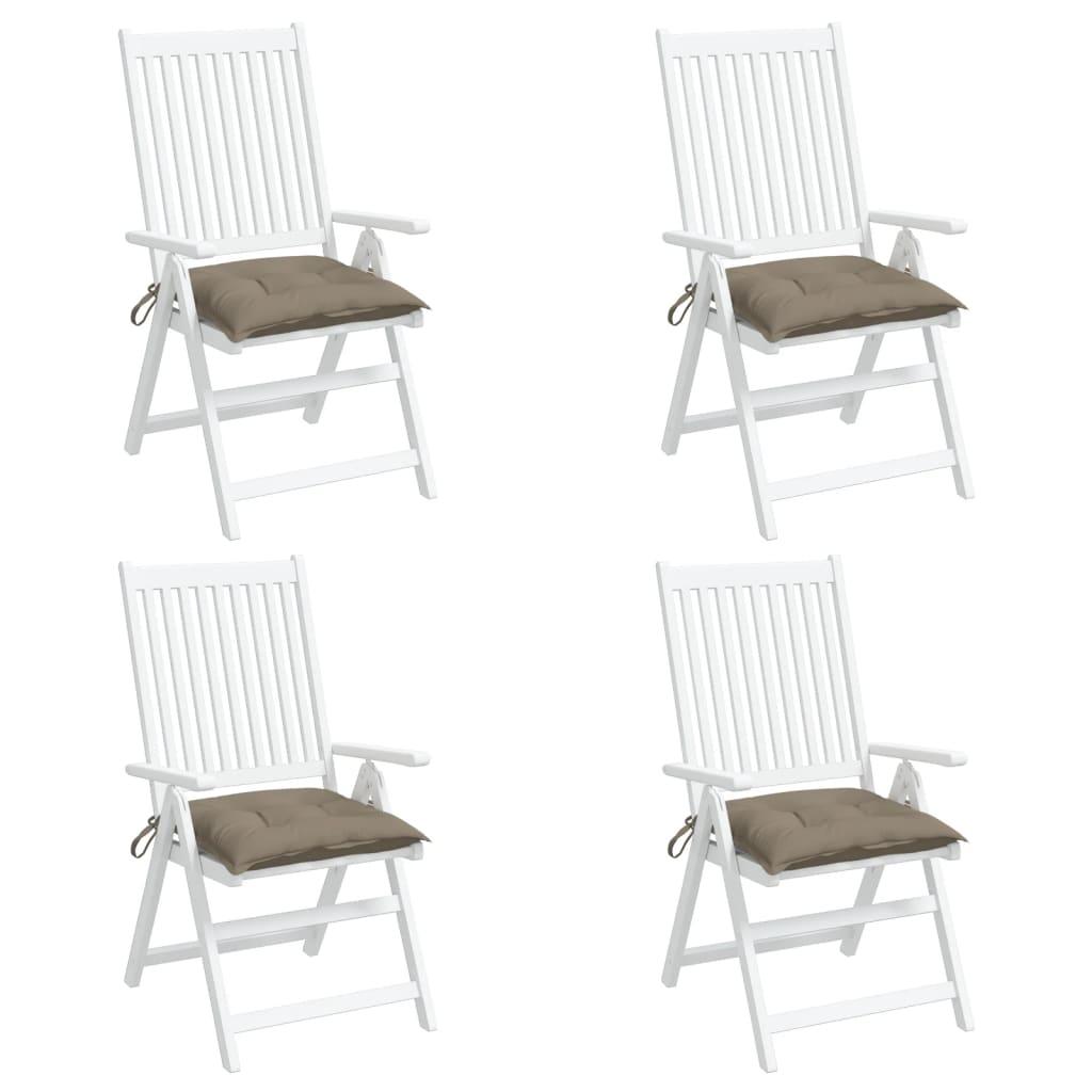Pallehynder 4 stk. 50x50x7 cm oxfordstof gråbrun