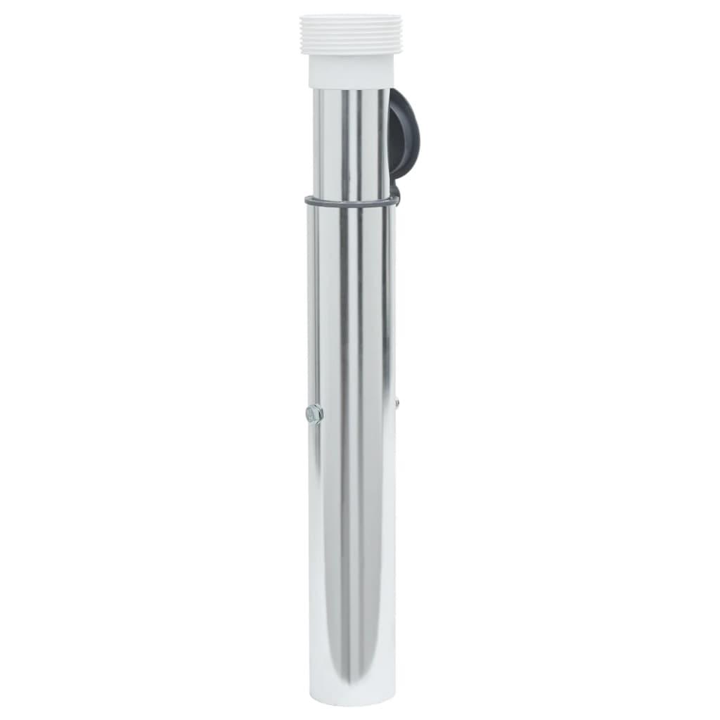 Nedgravet parasolholder til 40-50 mm stang aluminium sølvfarvet