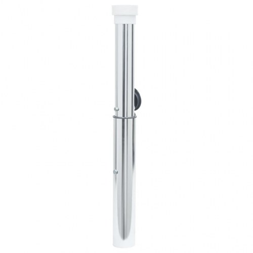 Nedgravet parasolholder 40-50 mm i anodiseret aluminium - sølvfarvet