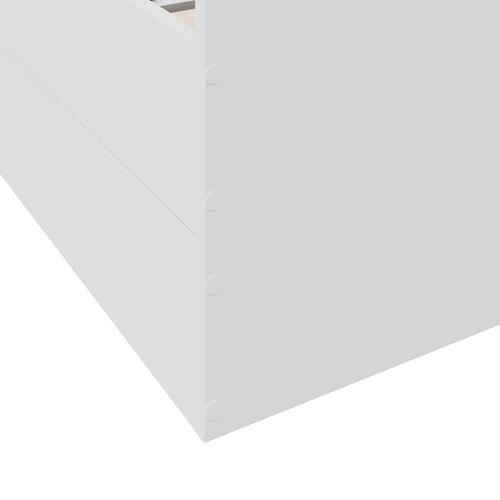Sengeramme med skuffer 180x200 cm konstrueret træ hvid
