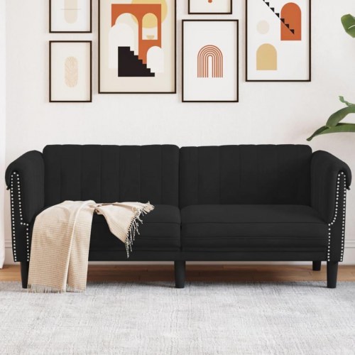 2-personers sofa velour sort