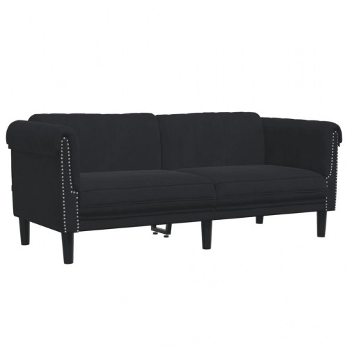 2-personers sofa velour sort