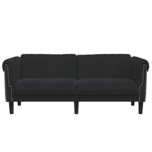 2-personers sofa velour sort