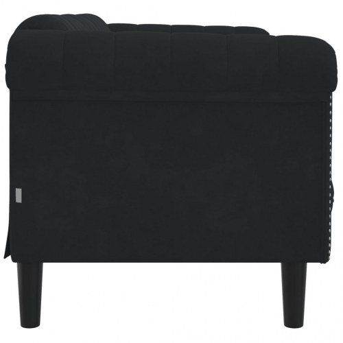 2-personers sofa velour sort