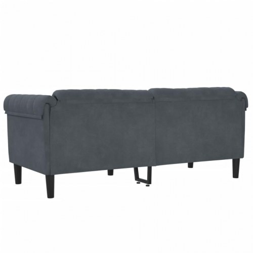 2-personers sofa velour mørkegrå