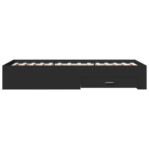 Sengeramme med 2 skuffer 75 x 190 cm - sort