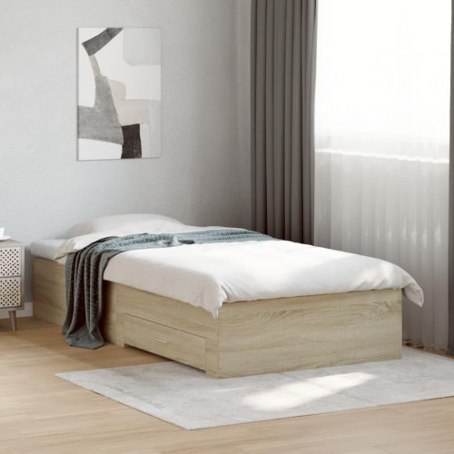 Sengeramme med 2 skuffer 75 x 190 cm - sonoma-eg