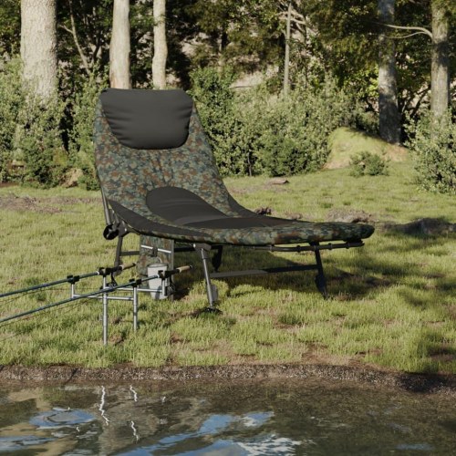 Fiskestol med justerbare fødder foldbar camouflage