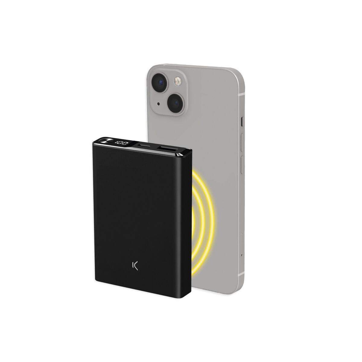 Powerbank Ksix 10000 Mah Trådløs Magnetisk Sort