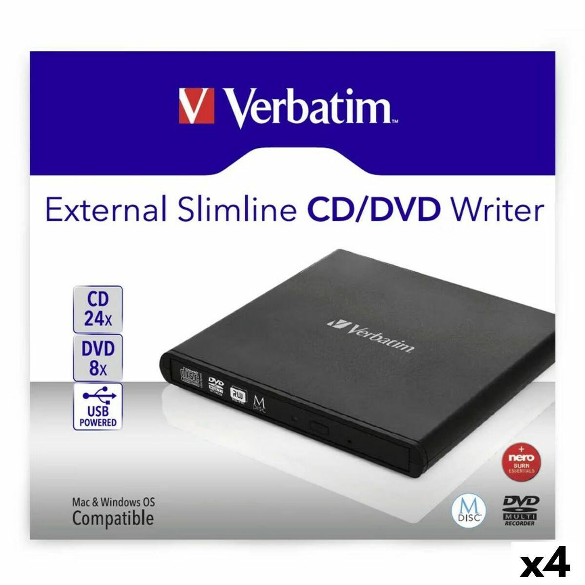 Verbatim Slimline ekstern CD/DVD-optager - Sort