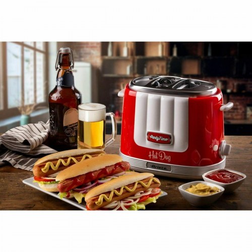 Brødrister hotdog-maker Ariete Party Time 206/00 - rød 650 W