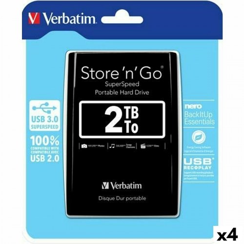 Verbatim Store ‘n’ Go ekstern harddisk 2 TB (2,5”, USB 3.0)