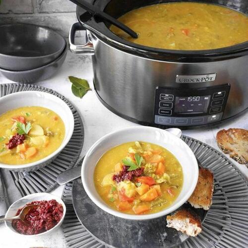 Crock-Pot Slow cooker CSC066X, 5,6 L - rustfrit stål