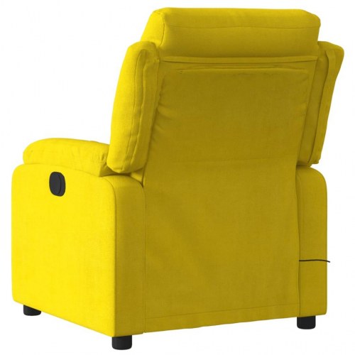 Eldreven massagestol i velour gul