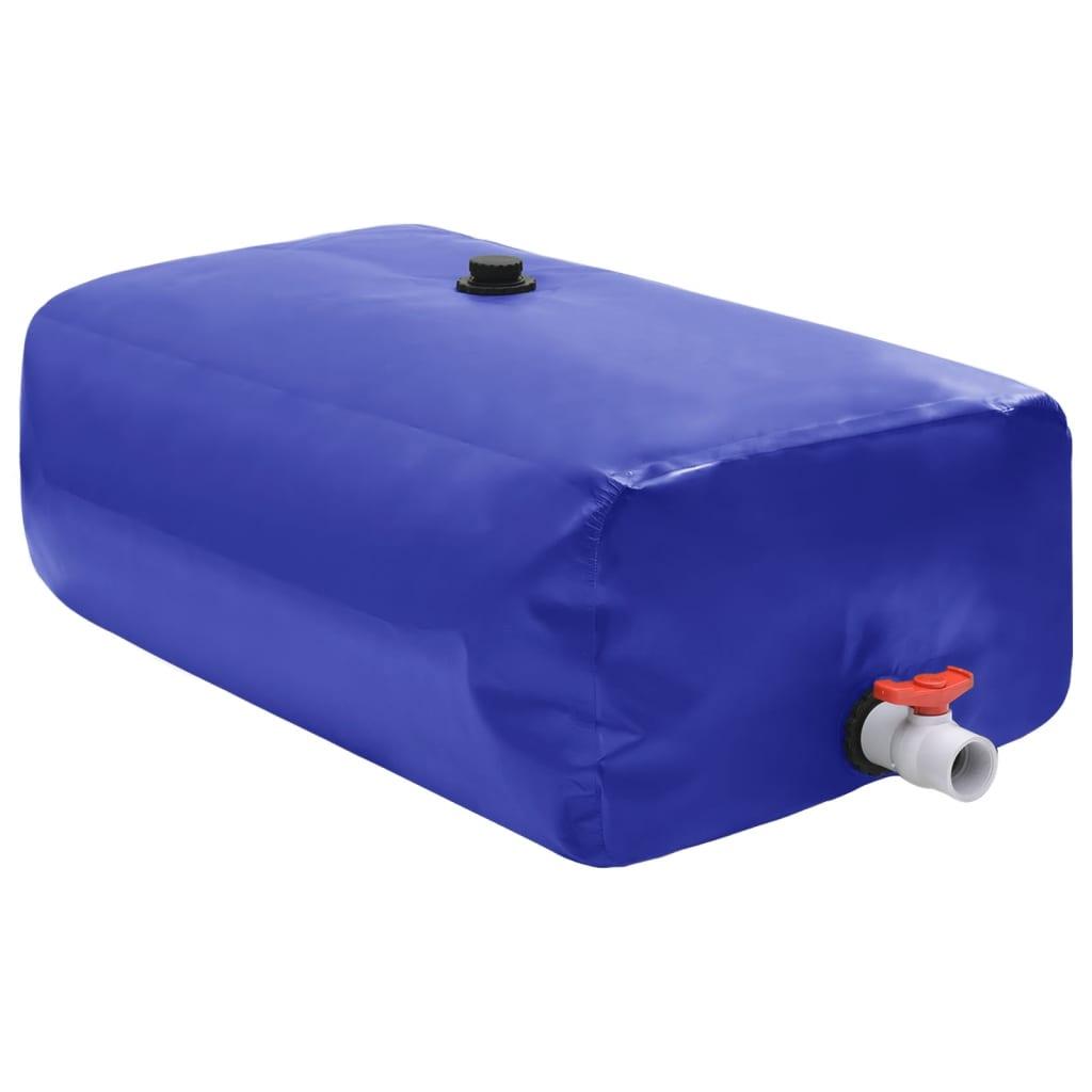 Vandtank med hane sammenfoldelig 670 l PVC