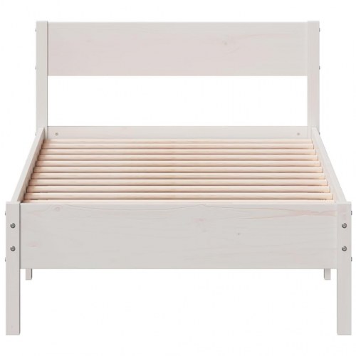 Sengeramme 100x200 cm i massivt fyrretræ - hvid