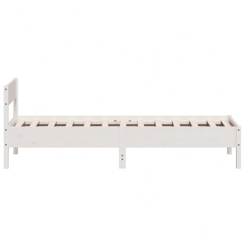 Sengeramme 100x200 cm i massivt fyrretræ - hvid