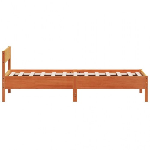 Sengeramme 90 x 200 cm i massivt fyrretræ - gyldenbrun