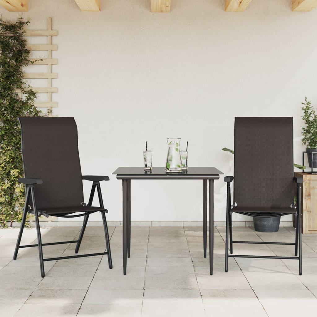 Havestole 2 Stk. Foldbar Polyrattan Sort