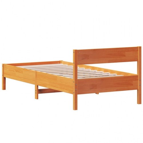 Sengeramme 100x200 cm i massivt fyrretræ - gyldenbrun