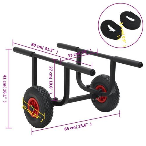 Kajakvogn 90 kg aluminium